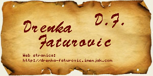 Drenka Faturović vizit kartica